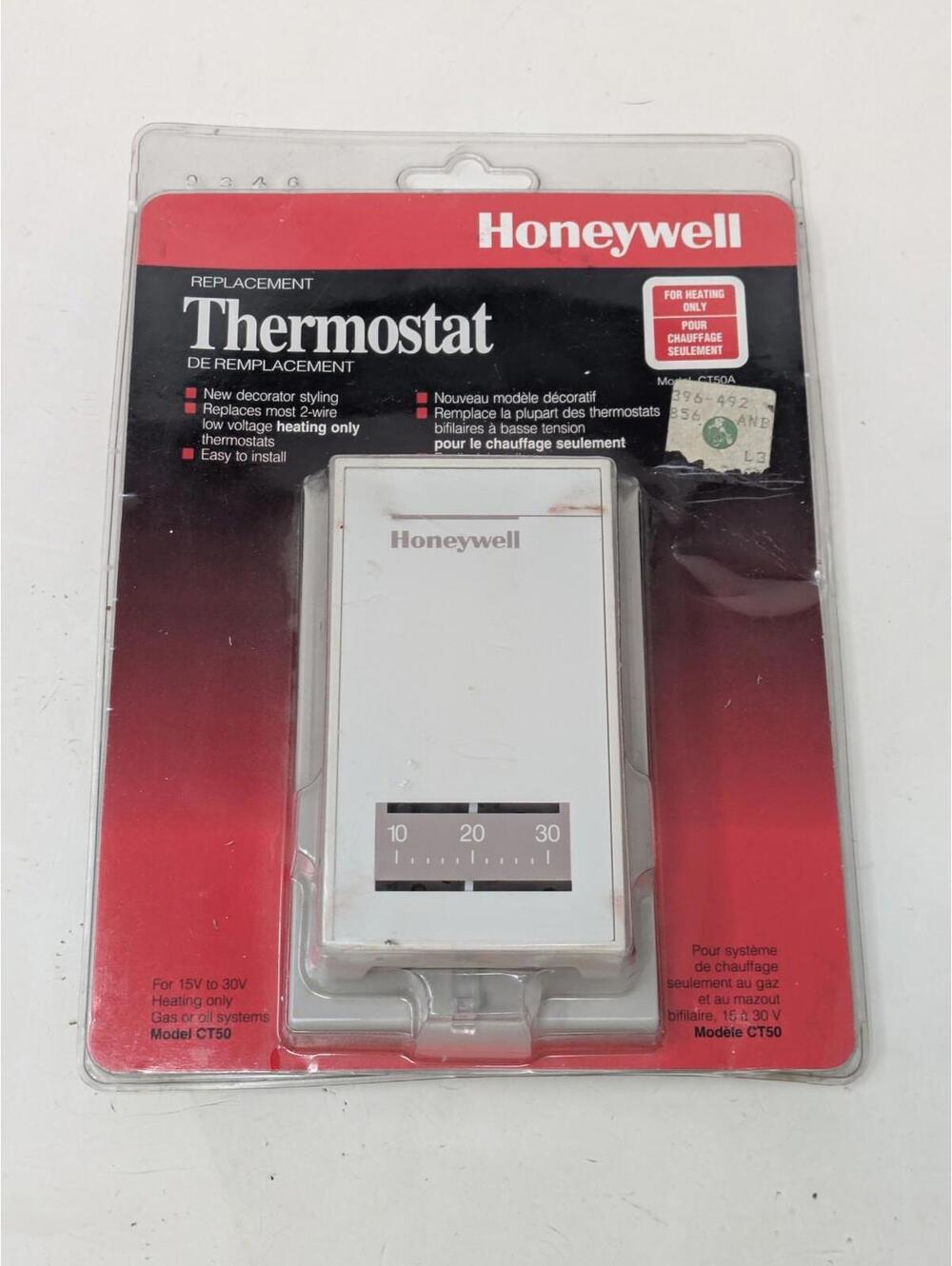 Honeywell Heat Only CT50 Non-Programmable Thermostat New